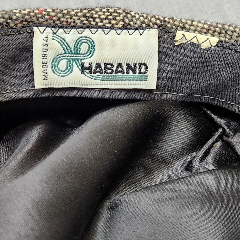 Vintage Haband Tweed Touring Herringbone Cap USA Made. lg - Picture 10 of 11